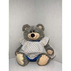 Stuffed Animal Plush Elly Mae Hatfield Gray Bear Vintage 1986‎ Applause 5924 13"